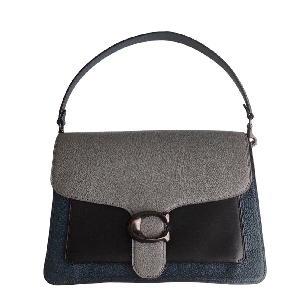 Coach Tabby Color Block Blue Grey Shoulder Bag - Picture 4 of 16